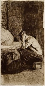 Frau an der Wiege von Käthe Kollwitz