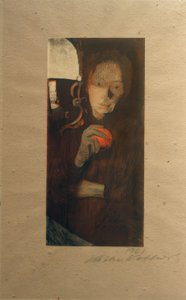 Frau mit Orange