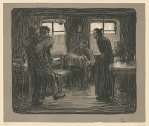 Hamburger Kneipe (wohl Unikat) von Käthe Kollwitz
