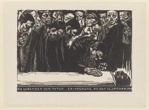 Gedenkdruck für Karl Liebknecht von Käthe Kollwitz