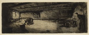 Szene aus "Germinal" (4. Zustand) von Käthe Kollwitz