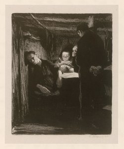 Tod (Blatt 2 aus „Ein Weberaufstand“, 2. Zustand) von Käthe Kollwitz