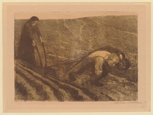 Verworfene zweite Fassung des ersten Blattes aus dem Zyklus Bauernkrieg von Käthe Kollwitz