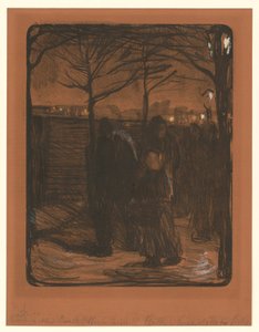 Vorstadt (1. Zustand) von Käthe Kollwitz