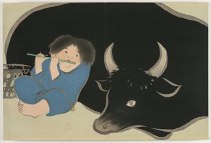 Blumen von hundert Welten (Momoyogusa): Ochsenhirt von Kamisaka Sekka