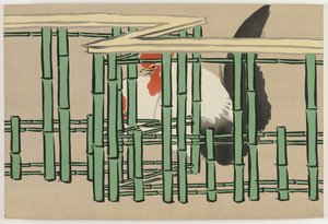 Blumen von hundert Welten (Momoyogusa): Hahn von Kamisaka Sekka