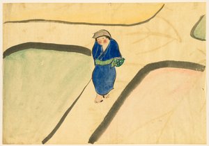 Blumen von hundert Welten (Momoyogusa): Frühlingsfeld (Haru no tanomo) von Kamisaka Sekka