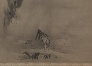 Abendregen von Kanō Tan’yū