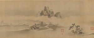 Landschaft Chinas: Acht Ansichten der Xiao- und Xiang-Flüsse, 17.-18. Jahrhundert von Kanô Yôboku Tsunenobu