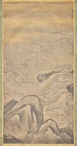 Felsen und Wellen von Kano Motonobu