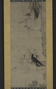Choyo: Mönch, der unter der Morgensonne näht, ca. 1350 oder früher von Kaō