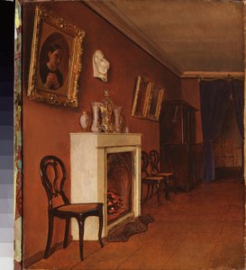 Innenraum mit Kamin von Kapiton Alekseevich Zelentsov
