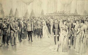 Hofball im St. Nikolaus-Saal des Winterpalastes, 1880er Jahre