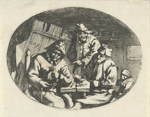 Bauerngesellschaft an einem Tisch