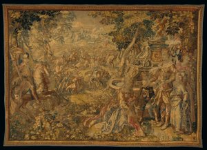 Delfter mythologischer Wandteppich, von Franciscus Spierinckx, frühes 17. Jahrhundert