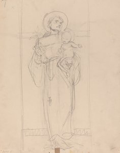 Stehender Heiliger mit dem Christkind von Karel Vitezslav Masek