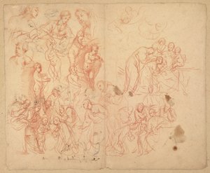 Figurenstudien (recto); Figurenstudien (verso) von Karel Škréta