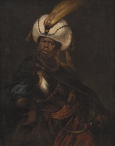Ein Mann mit Turban und Rüstung von Karel van III Mander