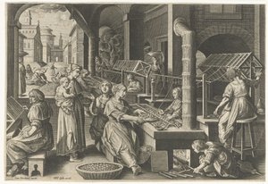 Haspeln der Seide von Karel van Mallery