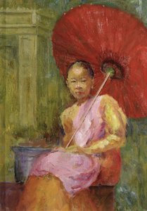 Der Sonnenschirm, Bali, 2002 von Karen Armitage