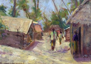 Zanzibar Dorf, 2001 von Karen Armitage
