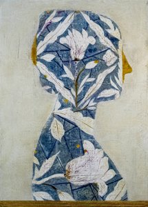 Elegantes florales Frauenprofil