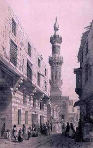 Straßenszene mit einer Prozession in Kairo von Karl (after) Bodmer