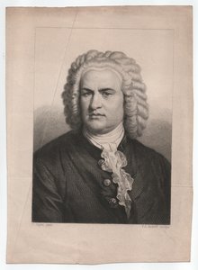Johann Sebastian Bach (1685-1750) (ca. 1850, Gravur) von Karl & Andorff Friedrich August (1819 1875) Jager