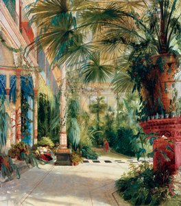 Das Innere des Palmenhauses (1832-1833) von Carl Blechen