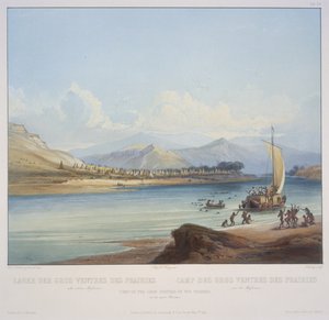 Lager der Gros Ventres der Prärien am oberen Missouri von Karl Bodmer