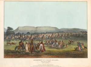 Lager der Piekann-Indianer von Karl Bodmer