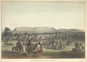 Lager der Piekann-Indianer, veröffentlicht 1842