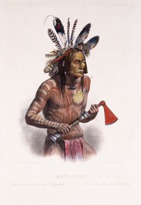 Mato-Tope, geschmückt mit den Insignien seiner kriegerischen Taten, 1844