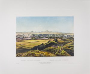Tafel 44. Blick auf die Rocky Mountains, Bodmers Amerika, ca. 1836-43 (Kupferstich auf Papier) von Karl Bodmer