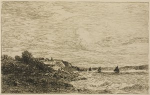 Die Seine vor Honfleur von Karl Daubigny