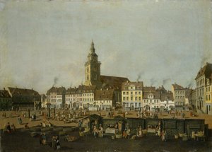 Ansicht des Neuen Marktes mit der Marienkirche, Berlin, ca. 1770