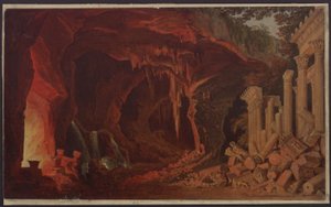 Alcidor. Oper von Gaspare Spontini. Entwurf zur 1. Dekoration. Felsenhöhle von Karl Friedrich Schinkel