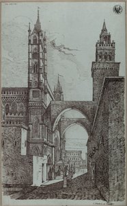 Ansicht der Kathedralkirche von Palermo von Karl Friedrich Schinkel