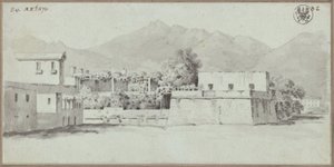Ansicht eines Landhauses, wahrscheinlich auf Sizilien von Karl Friedrich Schinkel