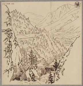 Ansicht im Gasteinertal von Karl Friedrich Schinkel