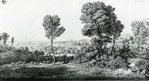 „Ansicht von Messina und der gegenüberliegenden Küste von Kalabrien“ von Karl Friedrich Schinkel