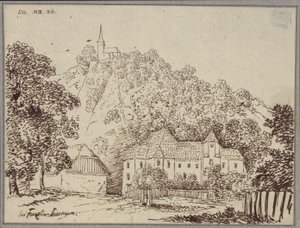 Bei Franz in Steiermark / Ansicht des Pfarrhofes Franz westlich von Cilli (Celje) von Karl Friedrich Schinkel