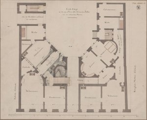Berlin. Feilnerhaus. Grundriss des ersten Geschosses von Karl Friedrich Schinkel