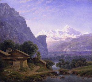 Blick auf den Mont Blanc von Karl Friedrich Schinkel