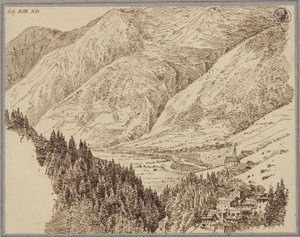 Das Gasteinertal mit Wildbad von Karl Friedrich Schinkel