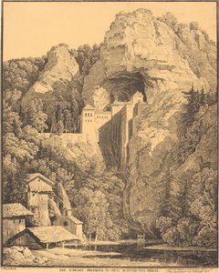 Das Schloss Predjama in Carniola, zwölf Stunden von Triest von Karl Friedrich Schinkel