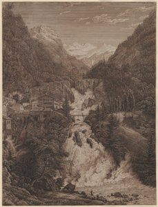 Der Wasserfall bei Wildbad Gastein von Karl Friedrich Schinkel