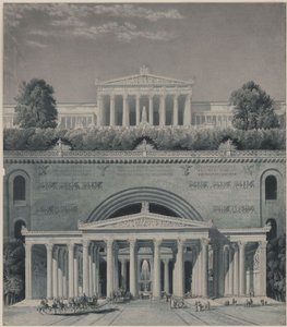 Die Residenz eines Fürsten. Schlosseinfahrt von Karl Friedrich Schinkel