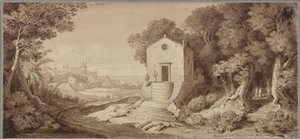 Eine kleine Kapelle aus Lava erbaut bei Giarre auf dem Aetna von Karl Friedrich Schinkel