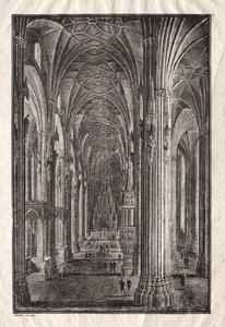 Innenraum des Stephansdoms in Wien, um 1810